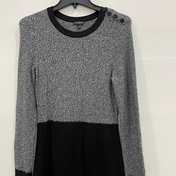 Talbots Colorblock A-Line Knit Dress Long Sleeve S - Picture 5 of 9
